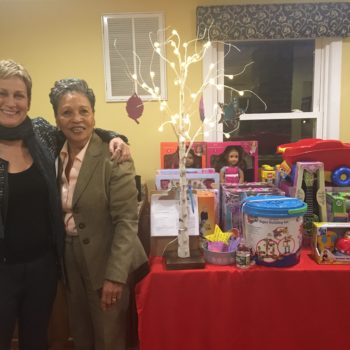 Middlesex County Sherriff Mildred Scott (right) and Women Aware Executive Director Phyllis Adams